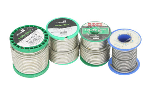 4x PLUMBING SOLDER WIRE CENTER BOSS ETC - PART USED ROLLS