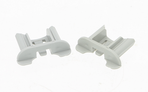2X BEKO 1731540100 Dishwasher Basket Runner Rail End Stop Retaining Clips - NEW