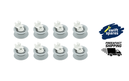 FITS BOSCH SIEMENS 00611666 DISHWASHER UPPER TOP BASKET WHEEL 8 PACK - NEW