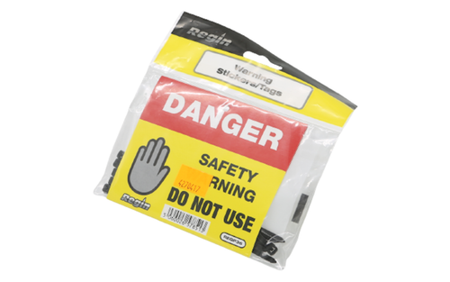 REGIN REGP36 DANGER DO NOT USE STICKER / TAG (PACK OF 8)