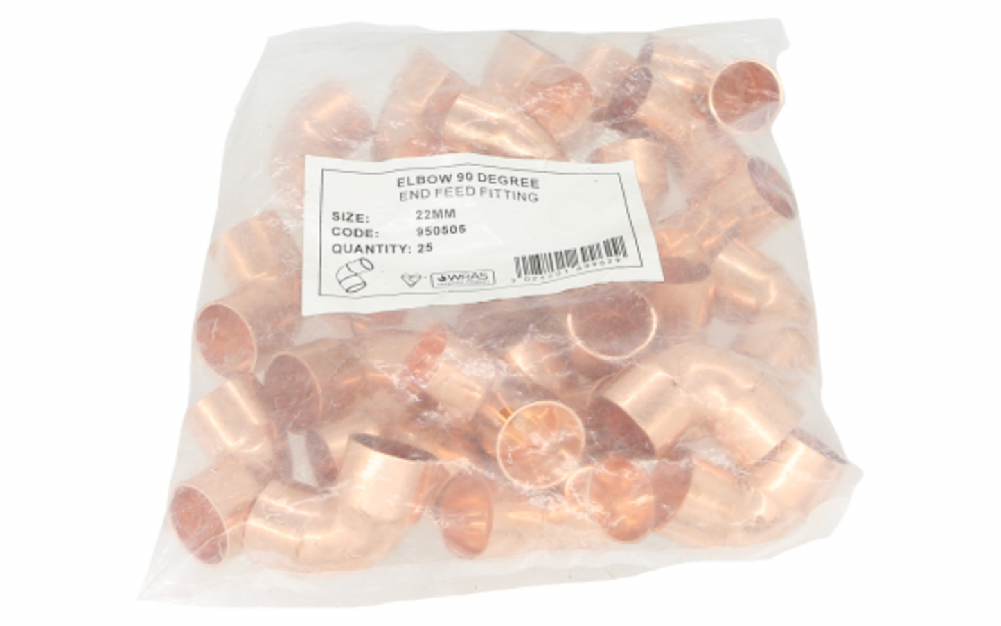 PlumbRight 950505 End Feed Elbow 90 Degree 22mm x25