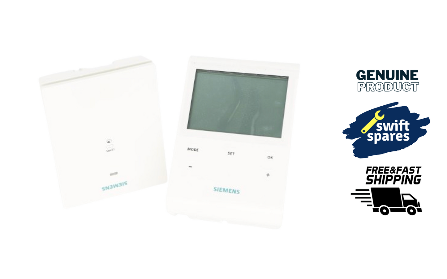 SIEMENS RDE100.1RFS WIRELESS ROOM THERMOSTAT 5/2 DAY OR 7 DAY PROGRAMMING