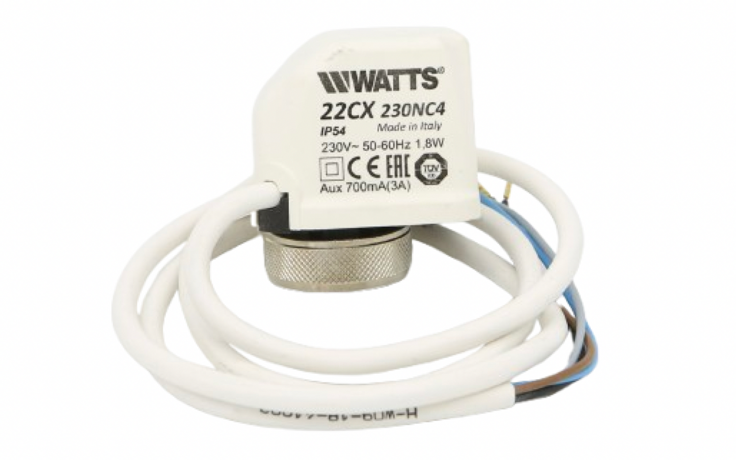 Watts 22CX230NC4 230 Volt Normally Closed Actuator 4 Wire
