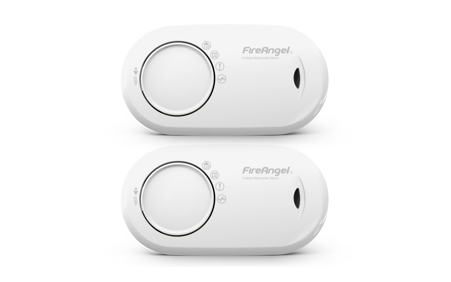 FireAngel FA3820-T2 Carbon Monoxide Alarm with 10 Year Sealed Battery - 2 Pack