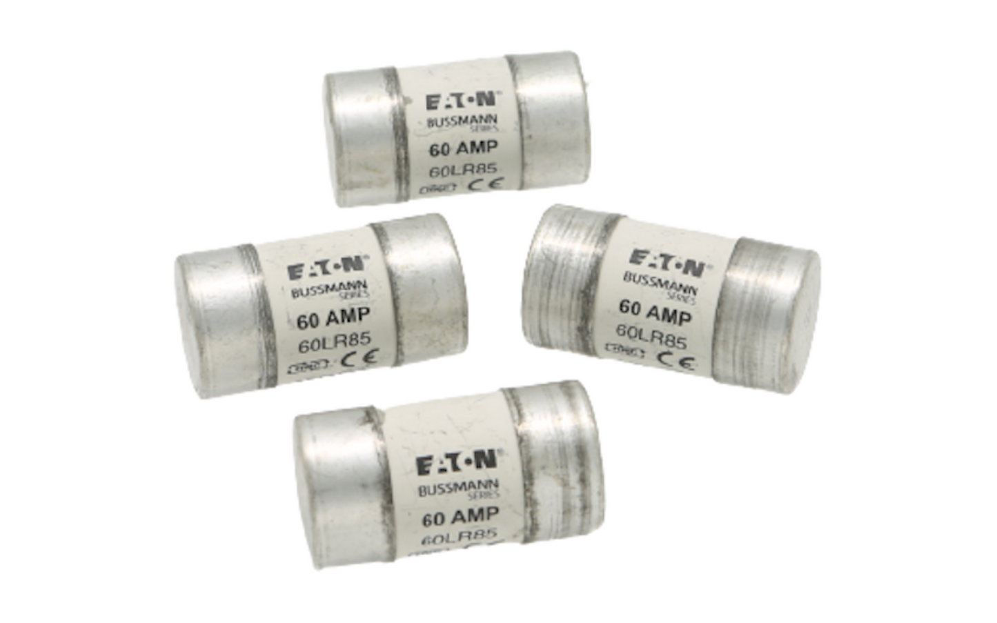 4 x Eaton 60LR85 Bussmann House Service Cut Out Fuses - 60 Amp