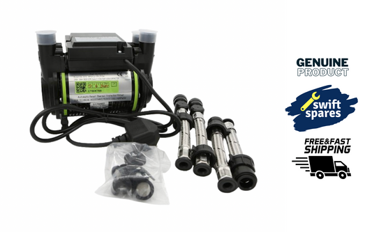 Salamander CT50Xtra Extra 1.5 Bar Positive Twin Shower Pump + Hoses CT50 XTRA