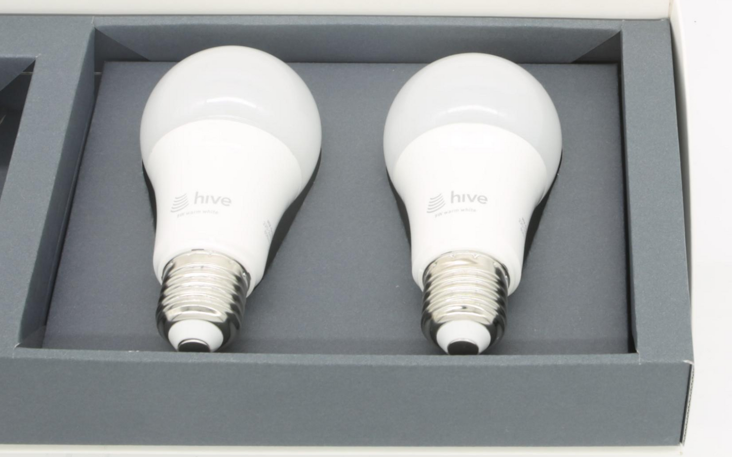 2x Hive Light Dimmable E27 Screw Smart Bulb-Works with Amazon Alexa,White, 9 W