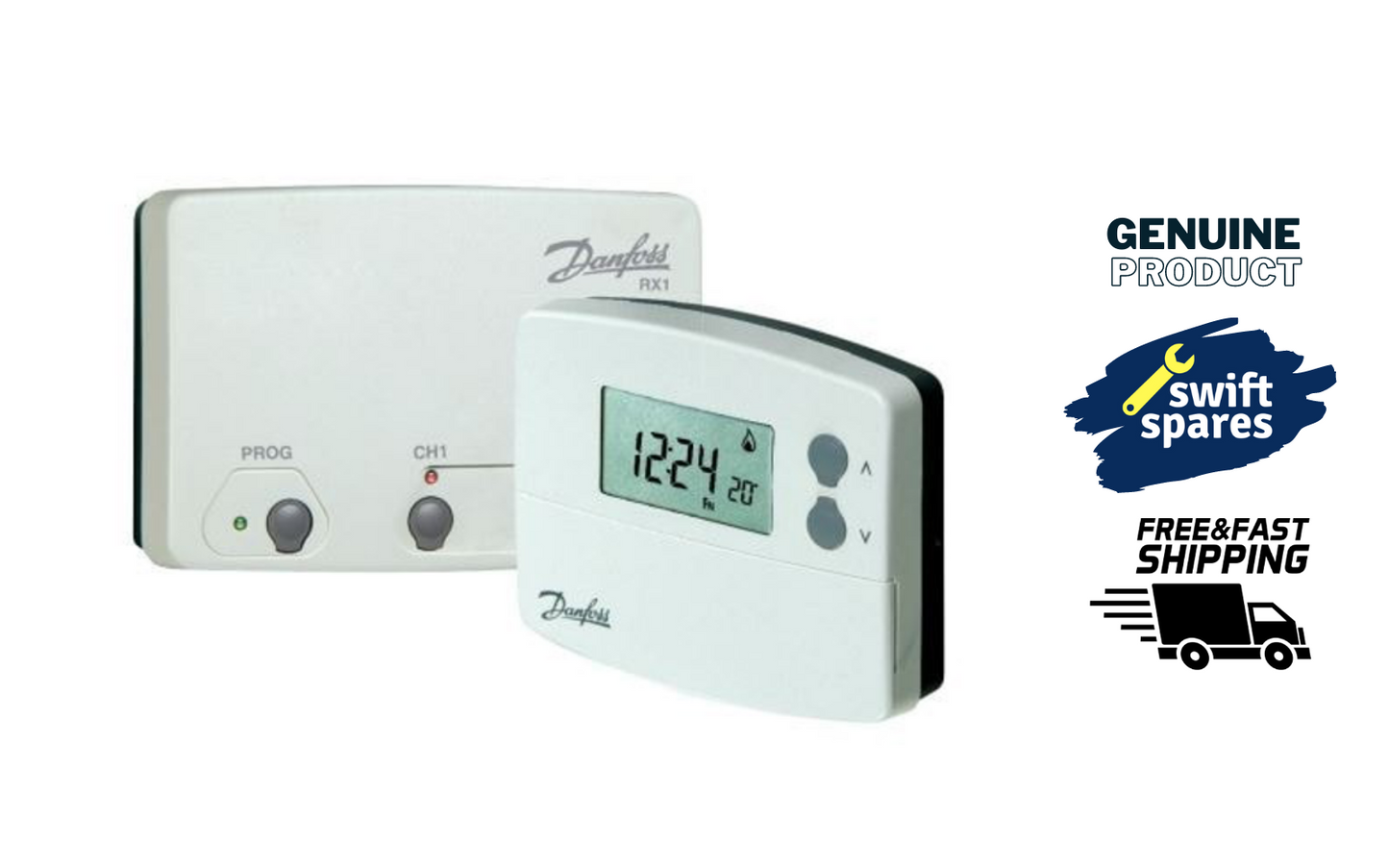 Danfoss TP5000Si-RF+RX1 Wireless Programmable Thermostat & Receiver 087N791400