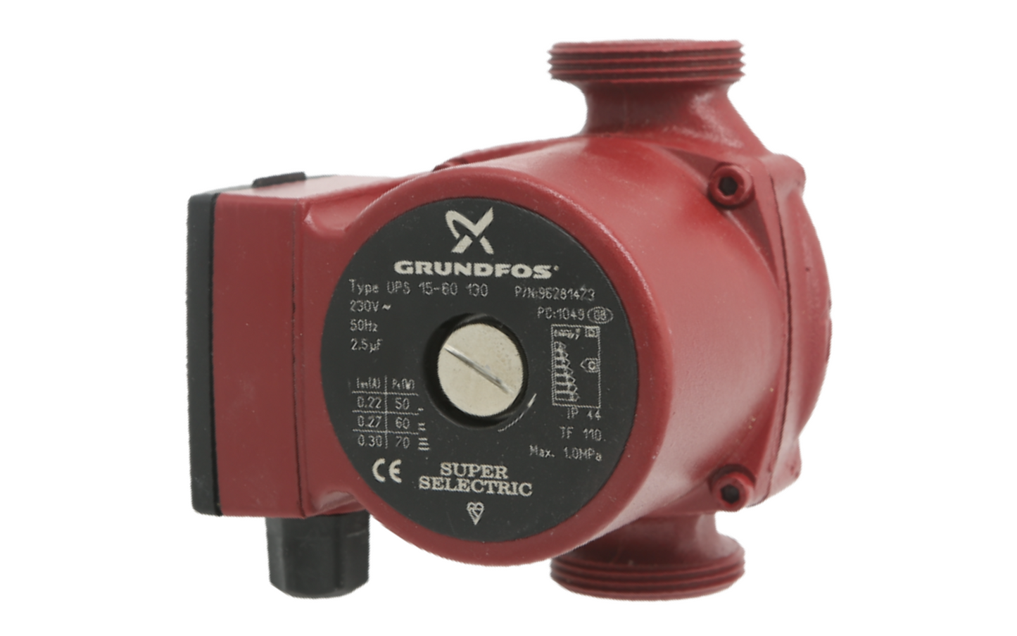 Grundfos 96281473 UPS 15-60 Super Selectric 6m Domestic Heating Pump
