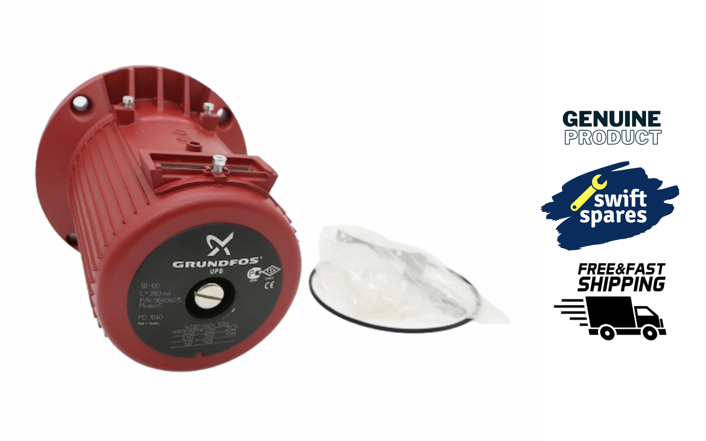 Grundfos 96406015 UPS 50-120 Circulator Replacement Pump Head 240V