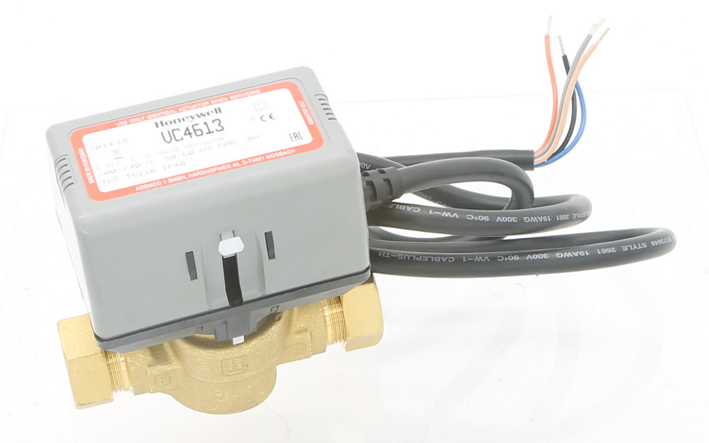 Honeywell VC4613 22mm Two Way Balanced Hydronic Motorised Valve with Actuator -