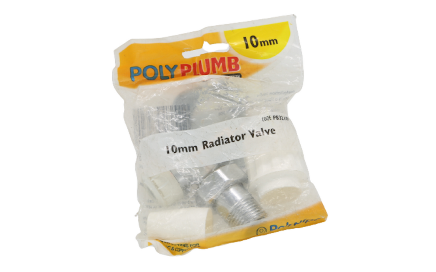 PolyPlumb 10mm Lock Shield Radiator Valve PB3210V2 - NEW