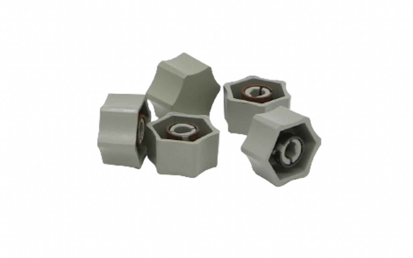 5x Worcester Bosch 87161211090 Boiler Valve Spindle Knob Assembly Grey