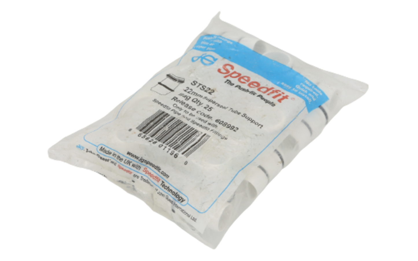 25 X JG STS22 Speedfit 22mm Superseal Tube Support - NEW In Sealed Bag