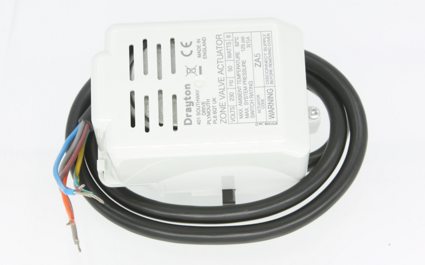 DRAYTON 22mm ZA5 REPLACEMENT ACTUATOR 2 PORT HEAD BGMVSP2  5 WIRE BRITISH GAS