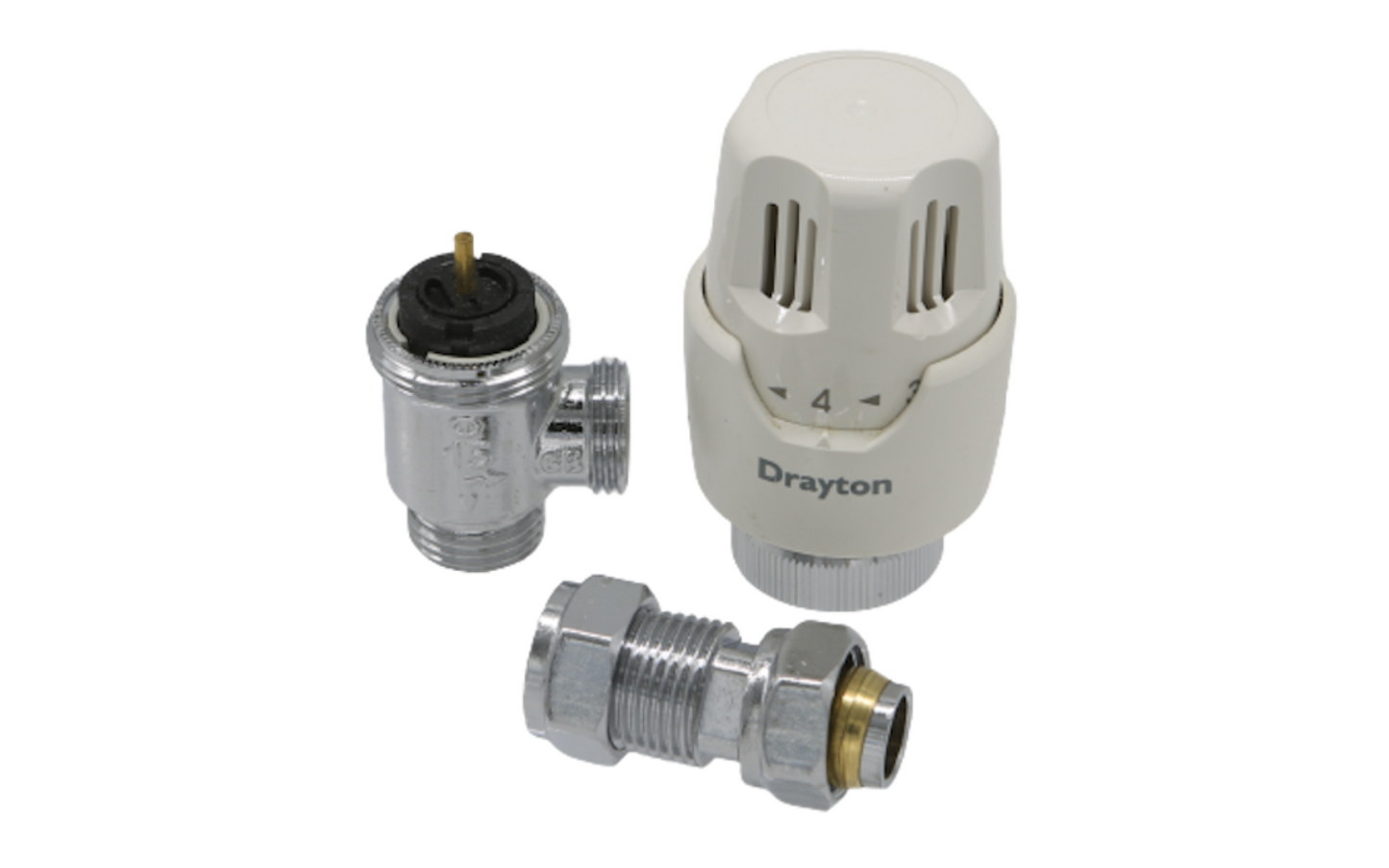 Drayton WTRVA15 15MM Angled White Thermostatic Radiator Valve TRV