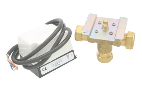 DANFOSS HS3B 22MM 3 PORT MID POSITION ZONE VALVE HSA3 ACTUATOR HEAD & HSV3 BODY