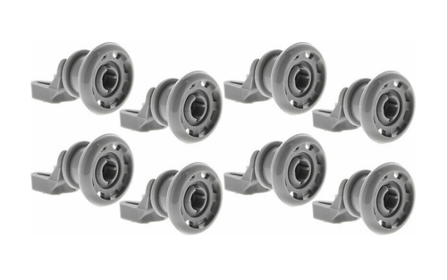 8 X Dishwasher Rail Upper Basket Wheels for Howden & Lamona
