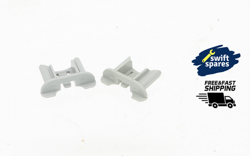 2X BEKO 1731540100 Dishwasher Basket Runner Rail End Stop Retaining Clips - NEW