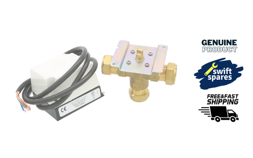 DANFOSS HS3B 22MM 3 PORT MID POSITION ZONE VALVE HSA3 ACTUATOR HEAD & HSV3 BODY