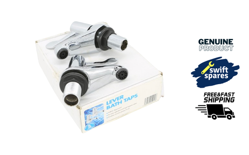 Pair Chrome Lever Bath Taps Bathroom Sink Taps for Bath Hot and Cold Water