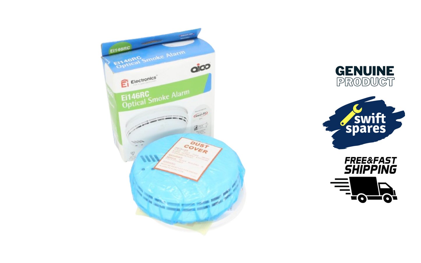 AICO Ei146RC MAINS OPTICAL SMOKE ALARM DETECTOR BATTERY BACK UP - EXP 2029
