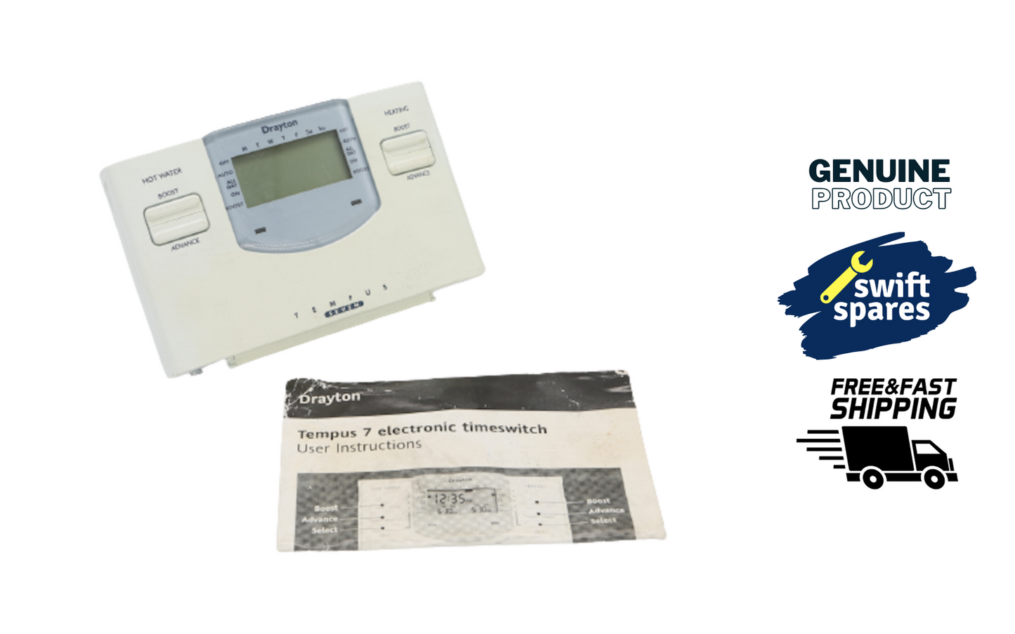 Drayton Tempus Seven 7 Day Central Heating Controller Programmer