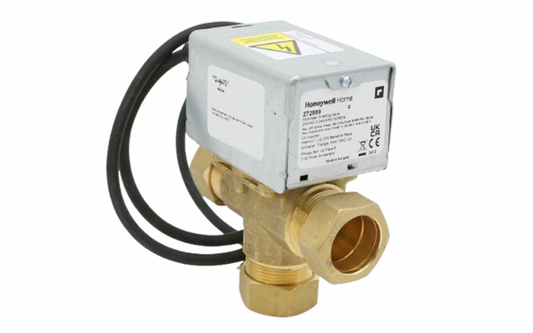 Honeywell 272889/U 28mm 3 Port Motorised Diverter Valve 3 Wires like V4044C1569