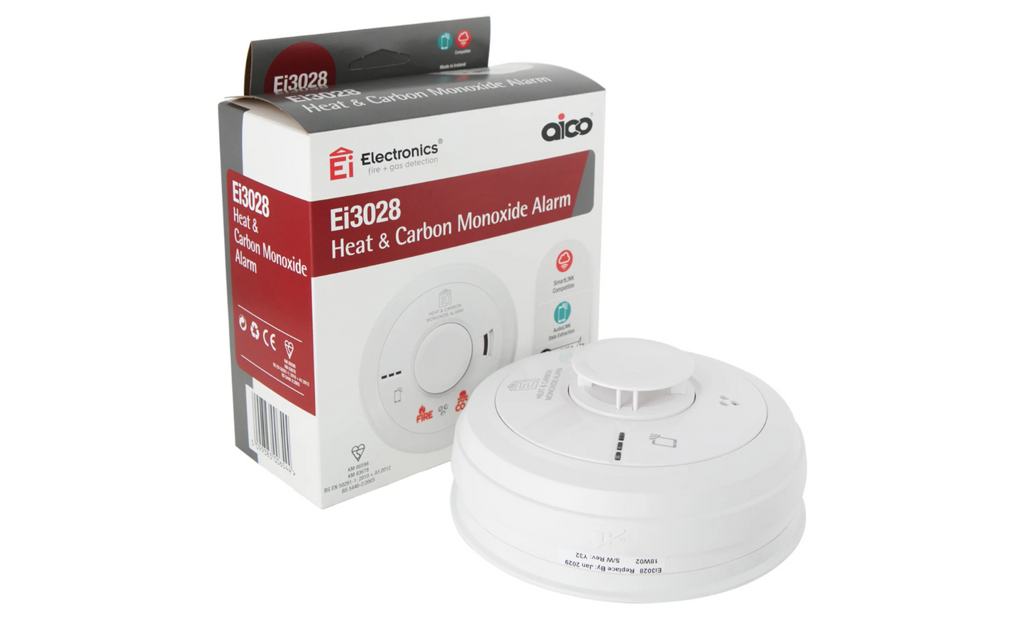 AICO Ei3028 Mains Powered Multi-Sensor Heat & Carbon Monoxide Alarm