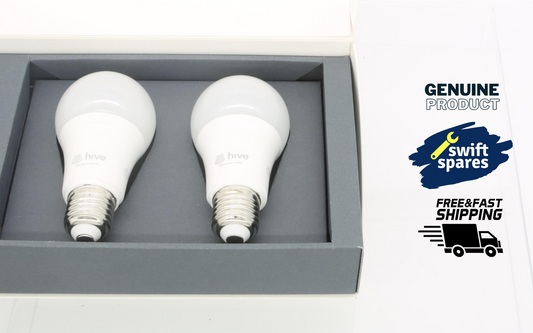 2x Hive Light Dimmable E27 Screw Smart Bulb-Works with Amazon Alexa,White, 9 W