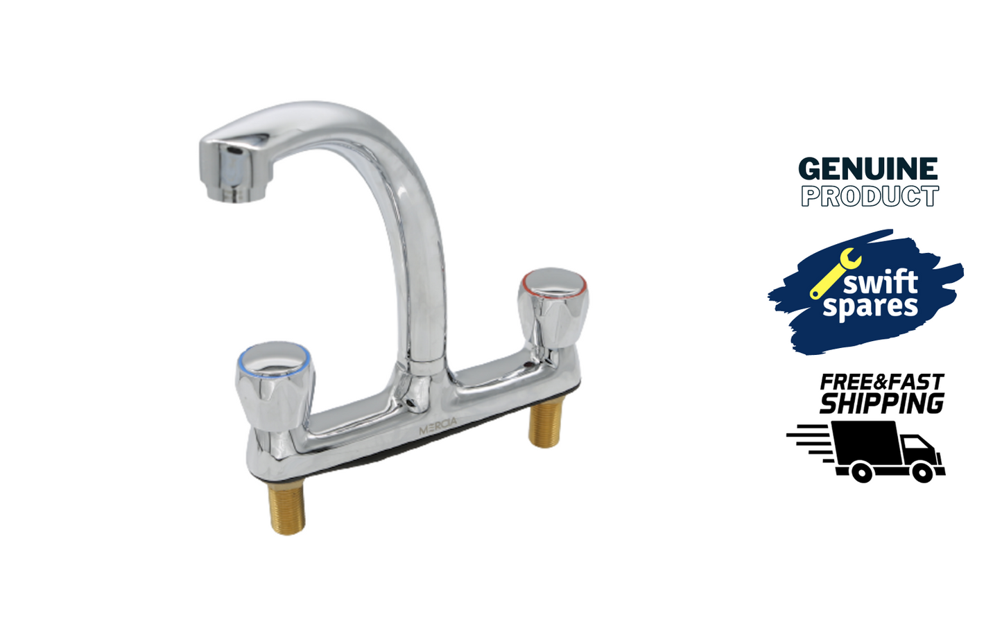 Francis Pegler Mercia modern 2 hole deck sink mixer 4M3915 - NEW
