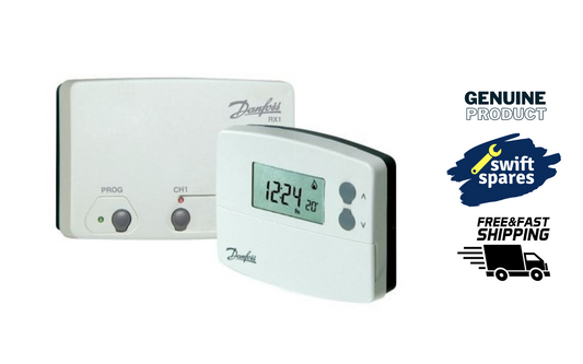 Danfoss TP5000Si-RF+RX1 Wireless Programmable Thermostat & Receiver 087N791400