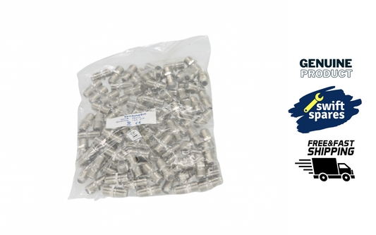 100 x Technetix PA013 F Plug Coupler F81 Barrel Splice Connector Adaptor Joiner
