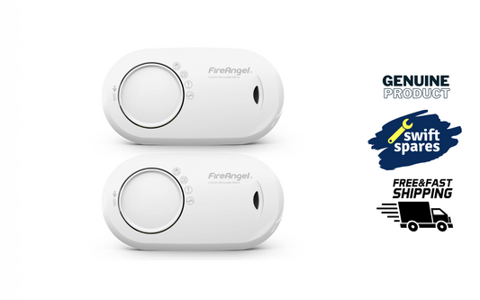 FireAngel FA3820-T2 Carbon Monoxide Alarm with 10 Year Sealed Battery - 2 Pack