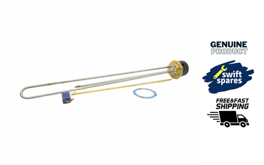 Tesla TIH650 27″ Incoloy Immersion Heater 2.1/4″ Boss 3kW 18" Incoloy Thermostat